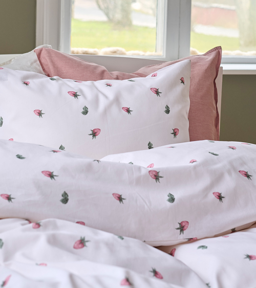 Borganäs Bäddset Spjälsäng Jordgubbsdröm 100x130