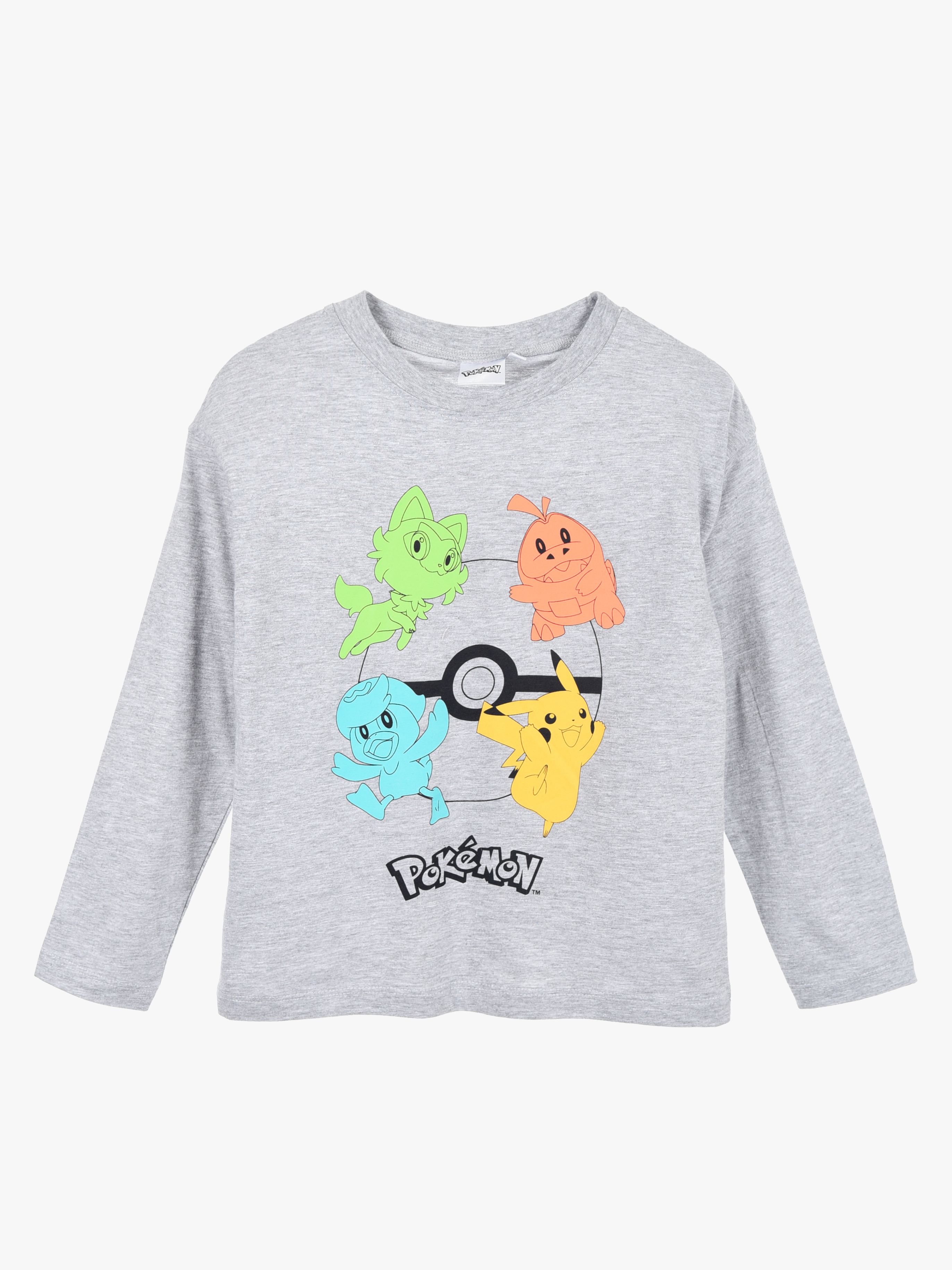 Pokémon Långärmad T-shirt, Ljusgrå, 140-146