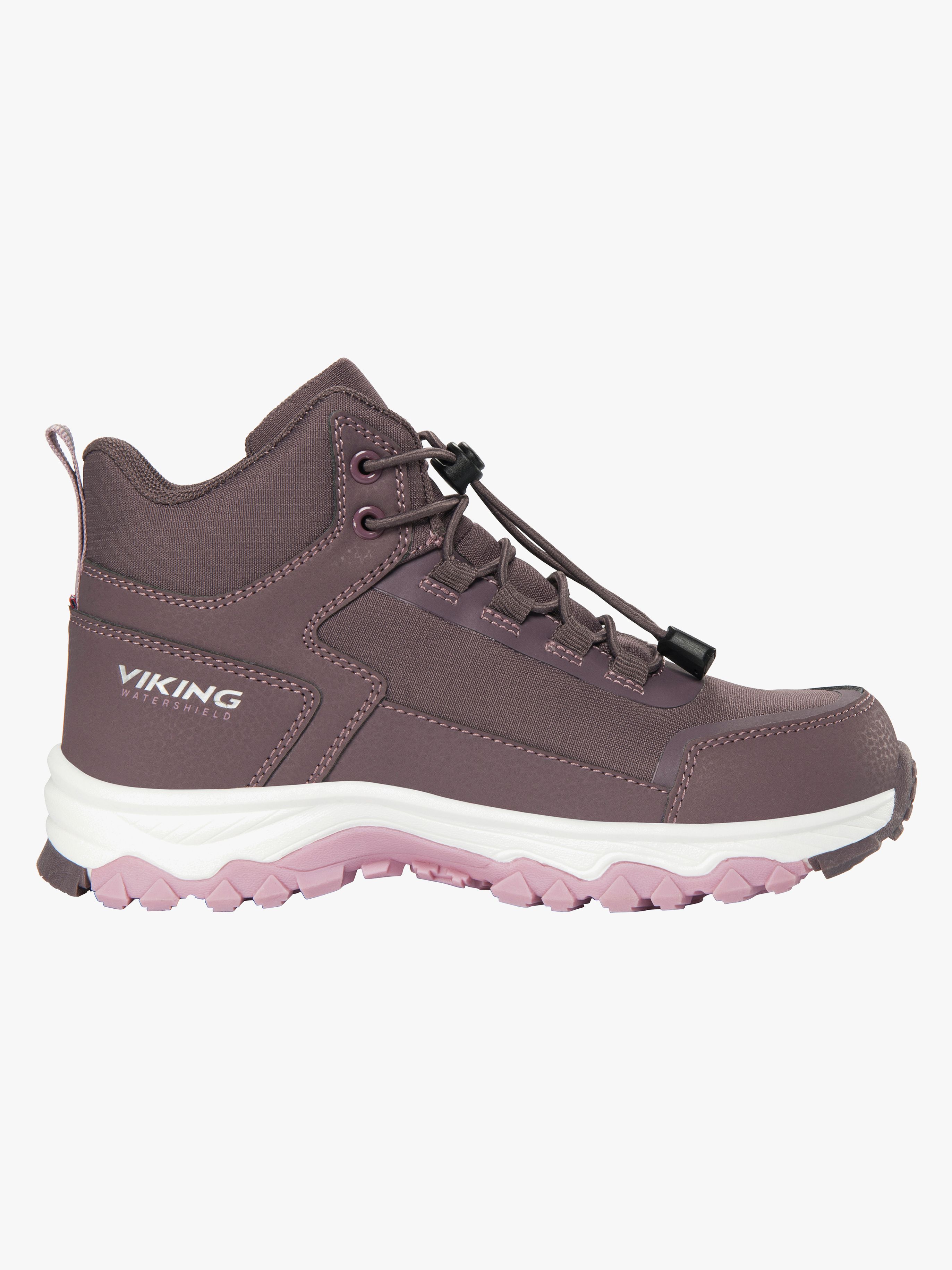 Viking Akkarvik Mid SL WP  Fodrade Sneakers, Plum/Pink, 35