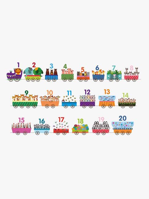 Barbo Toys 123 Pussel Tåg med Djur 20 Bitar