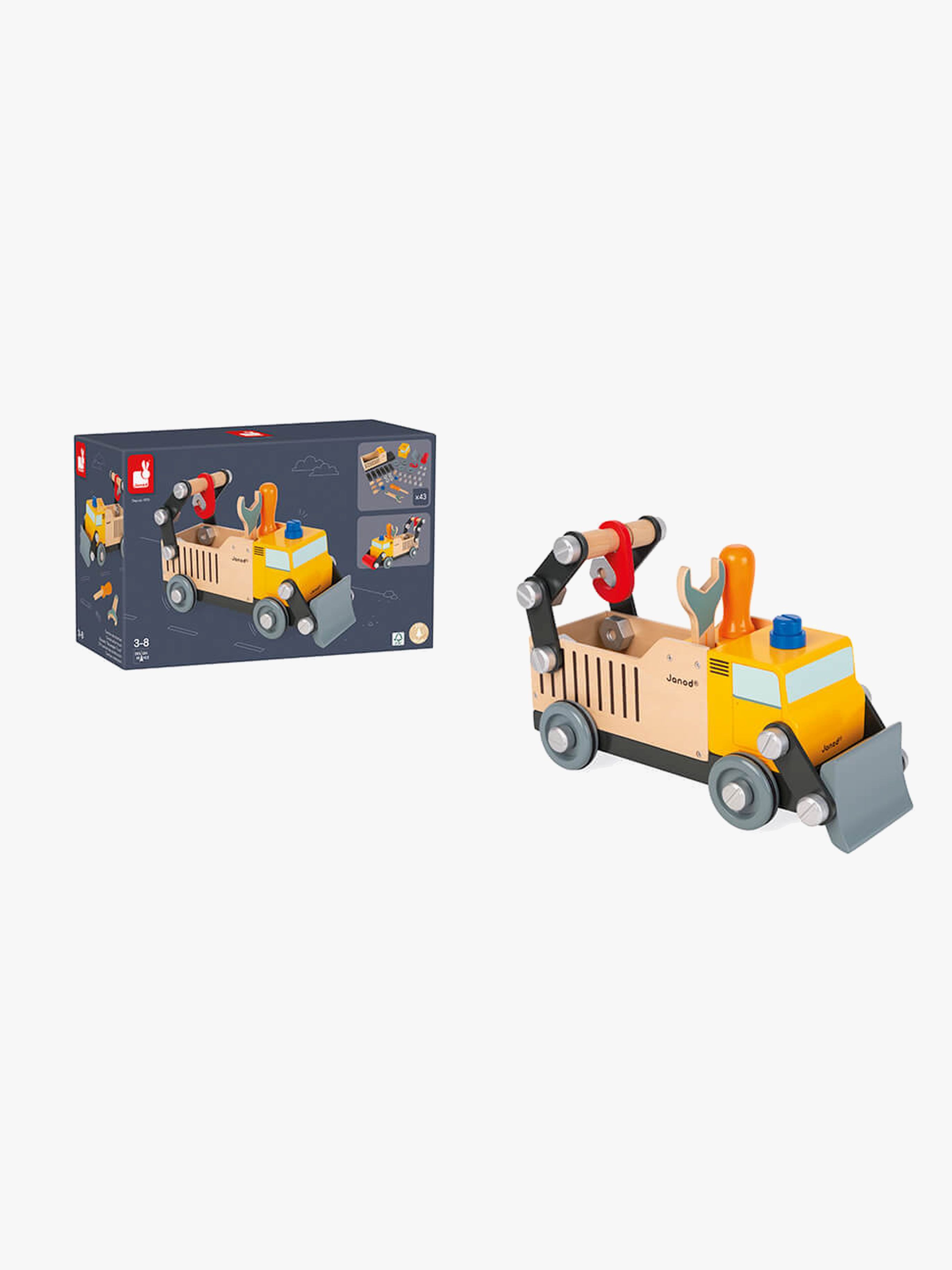 Janod Brico'Kids DIY Bygglastbil 43 Delar
