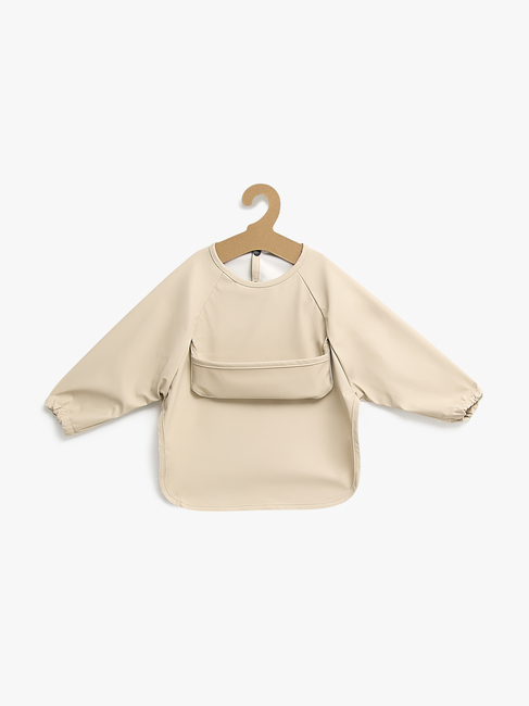 Beemoo CARE Bib  Långärmad Haklapp, Beige