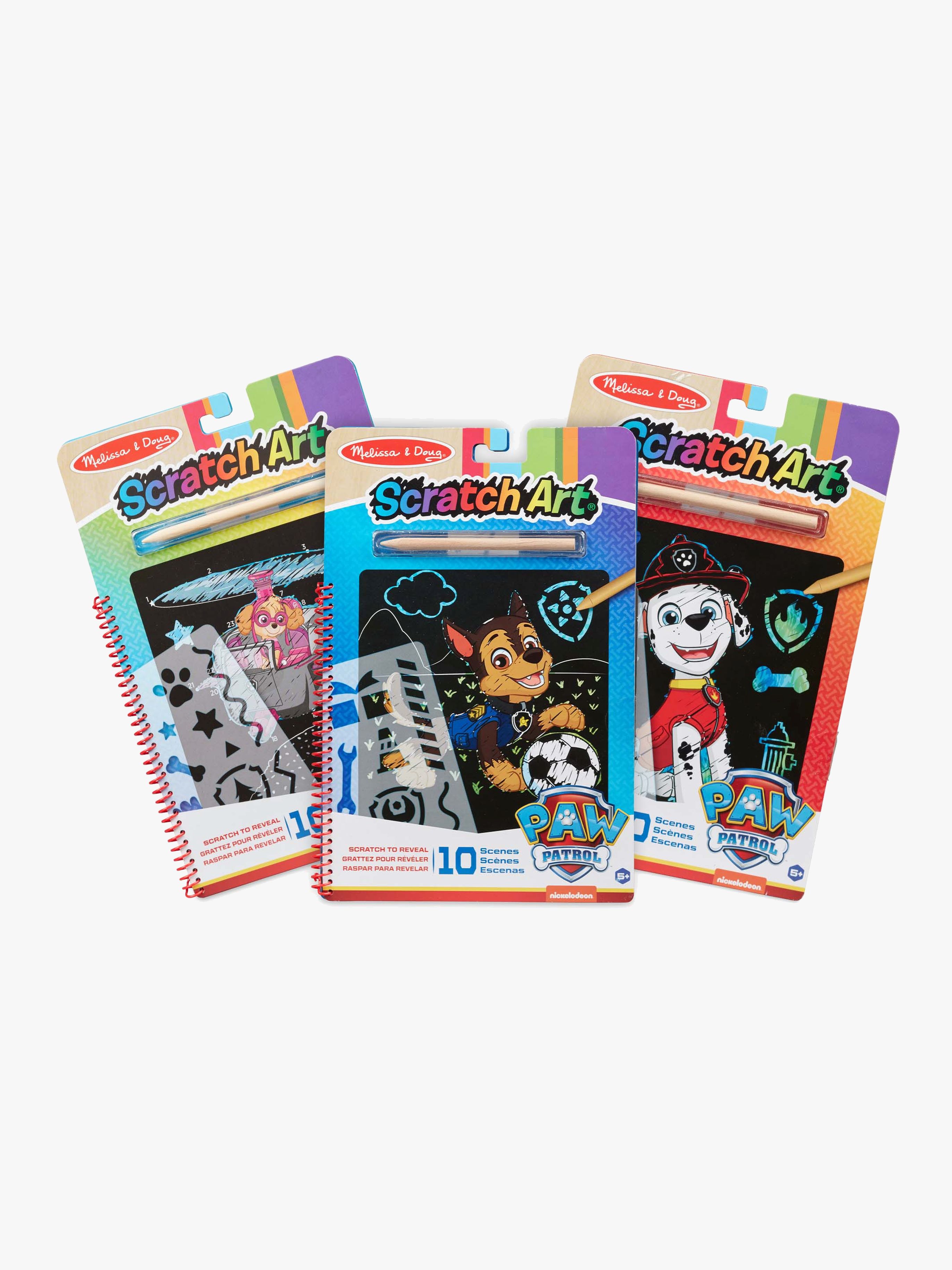 Melissa &  Doug Paw Patrol Scratch Art Aktivitetsset 3-Pack