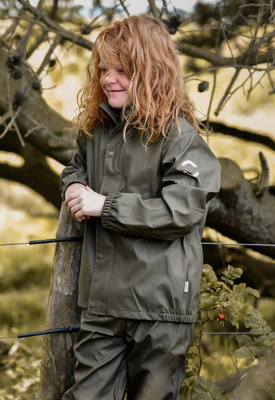 Mikk-Line Regenset mit Hosenträger, Dusty Olive