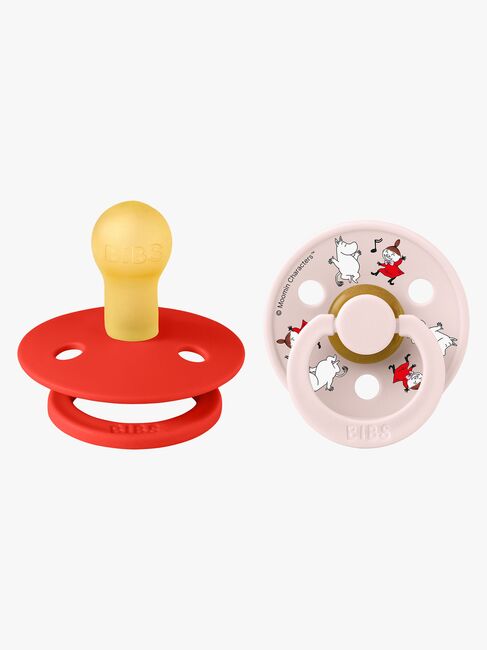 BIBS x Moomin Colour Dancing Napp 2-Pack Latex Stl 1, Candy Apple