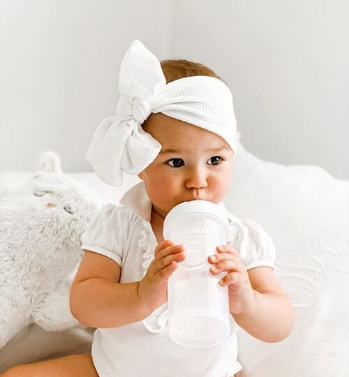 Twistshake Sugrörsmugg 360ml, Vit