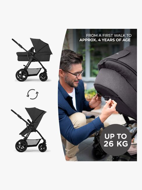 Kinderkraft MOOV CT 3-in-1 Mink Pro Kombivagn, Black