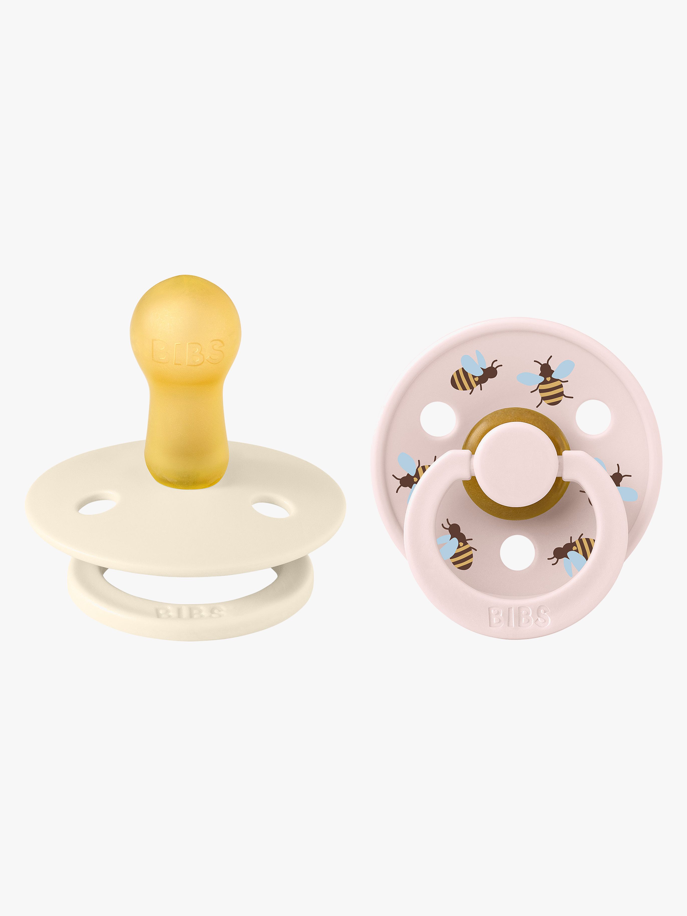 BIBS Studio Colour Bumblebee Napp 2-Pack Latex Stl 2 Ivory