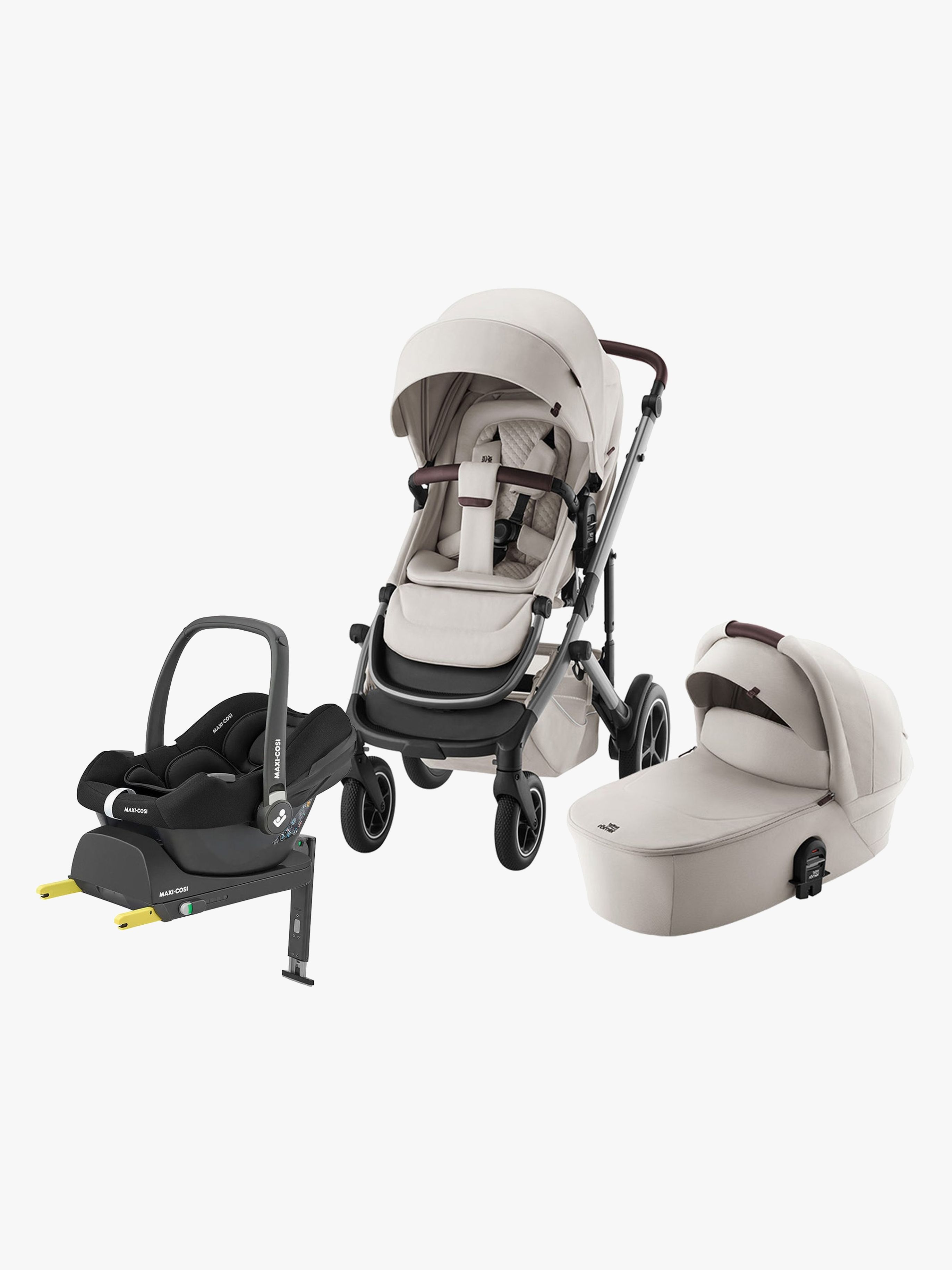 Britax Römer Smile 5Z Duovagn inkl. Maxi-Cosi Carbiofix &  Bas, Soft Taupe Lux