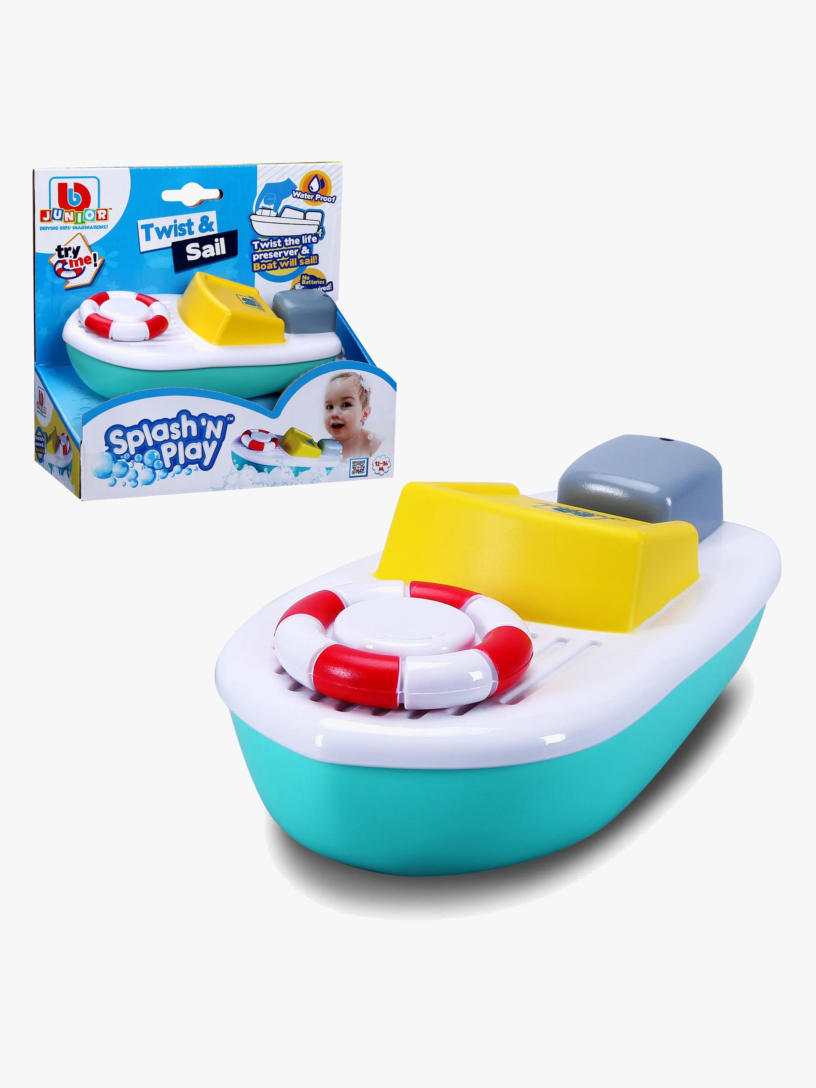 BB Junior Splash N Play Badleksak Twist &  Sail Segelbåt