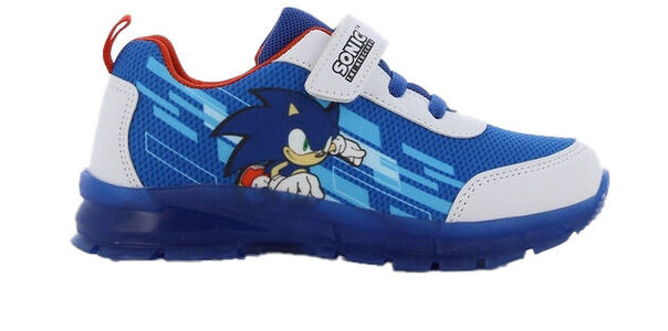 Sonic Blinkande Sneakers, White/Cobalt Blue