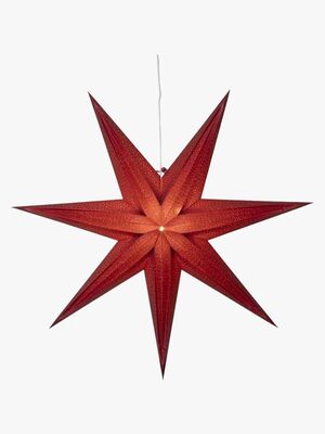 Star Trading Papirstjerne Holly 75 cm, Rød