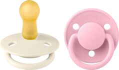 BIBS Napp De Lux 2-pack Latex Storlek 2, Ivory/Baby Pink