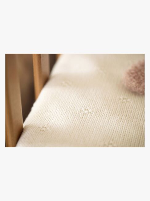 Jollein Stickad Filt Cozy, Ivory