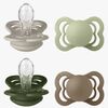 BIBS Supreme Napp 4-Pack Silikon Stl 1, Sand/Sage/Huntergreen/Dark Oak