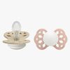 BIBS Infinity Nappar 2-Pack Silikon Stl 1 Symmetrisk, Vanilla GLOW/Blush GLOW