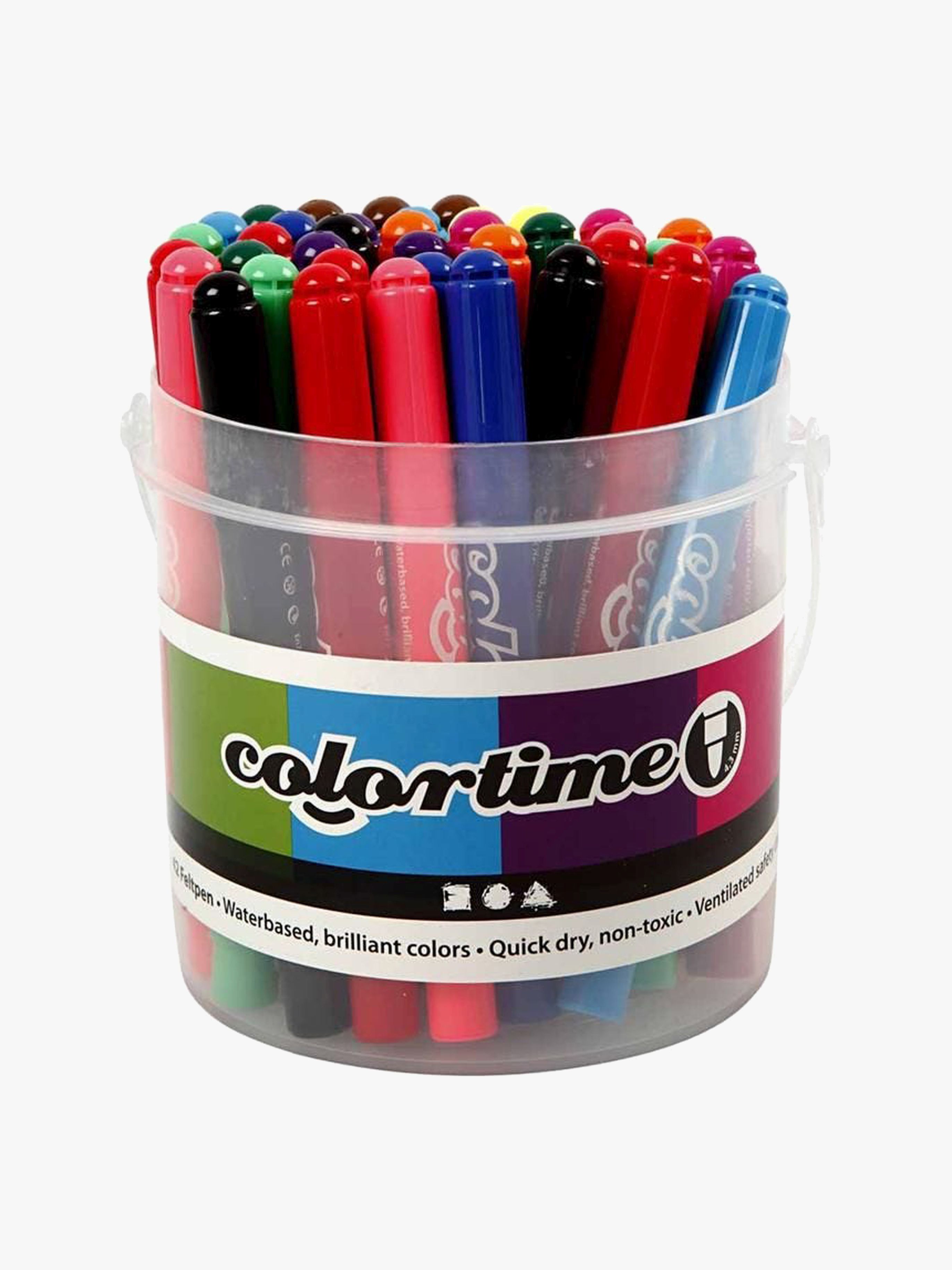 Colortime Tuschpennor Mixade Färger 42st