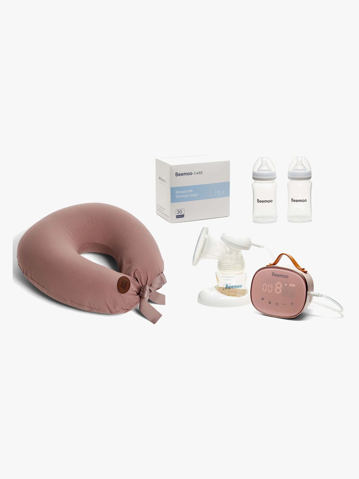 Beemoo CARE Single Elektrisk Bröstpump Amningspaket, Ashes of Roses