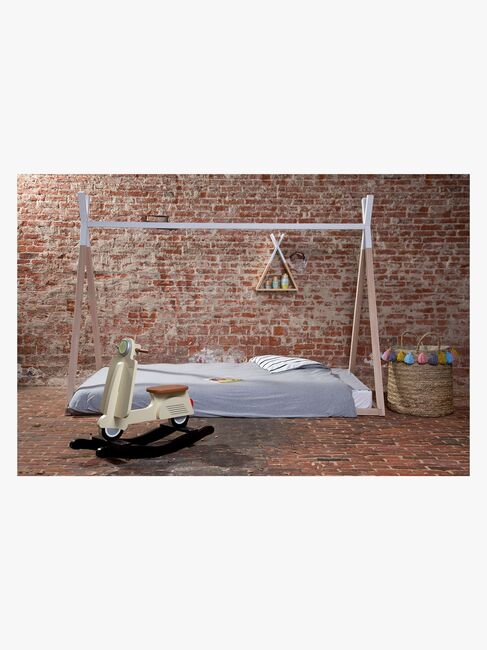 Childhome Säng Tipi 90x200, Vit&Natur