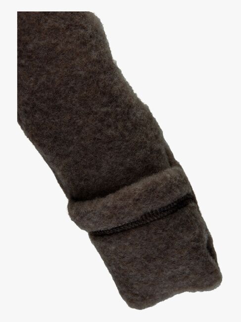 Mikk-Line Ullfleecejacka Baby, Dark Brown Melange