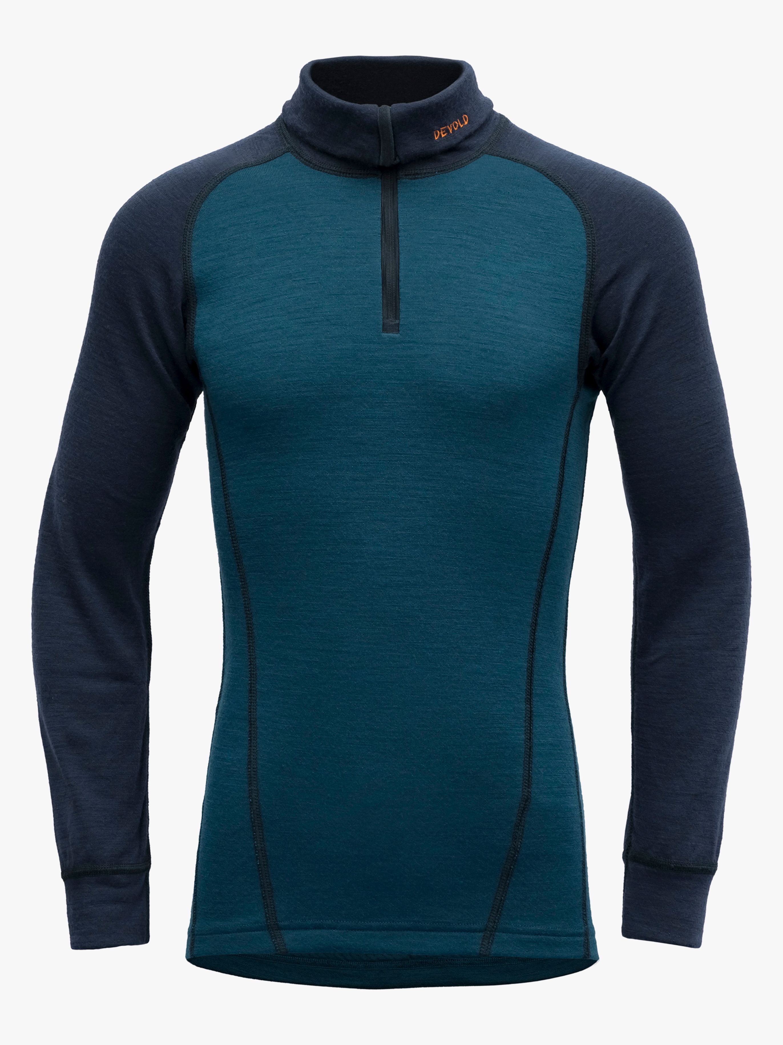 Devold DUO ACTIVE MERINO ZIP NECK Tröja JR, Ink, 14