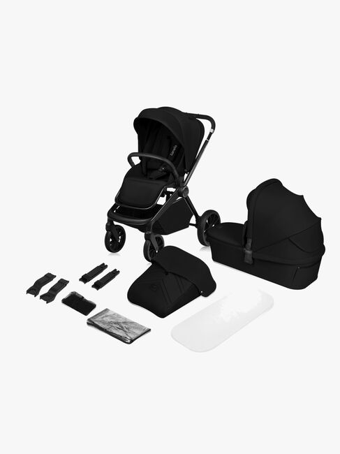 Lionelo MIKA Plus 2-in-1 Duovagn, Black Onyx