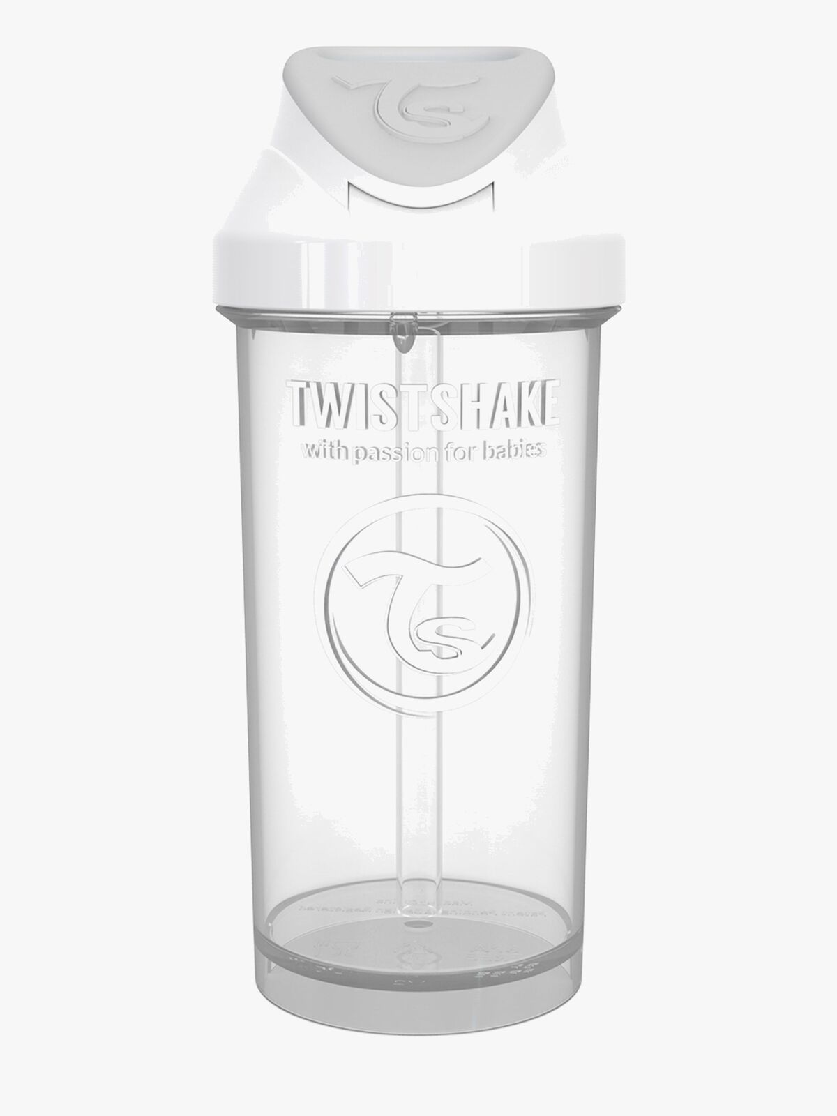 Twistshake Sugrörsmugg 360ml, Vit