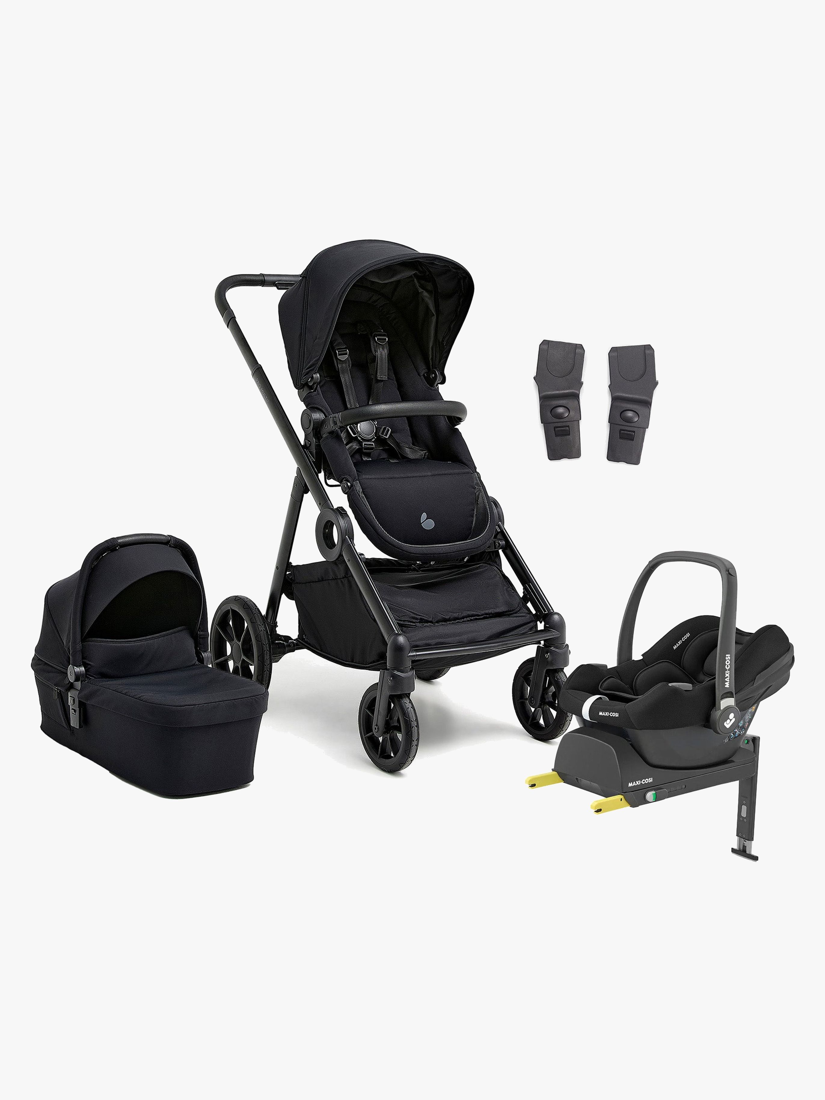 Beemoo Pro Multi 2 Duovagn Inkl. Maxi-Cosi CabrioFix Babyskydd &  Bas, Coffee Black
