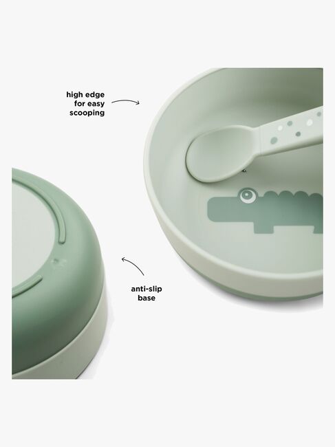 Done By Deer Foodie Skål Croco, Grön