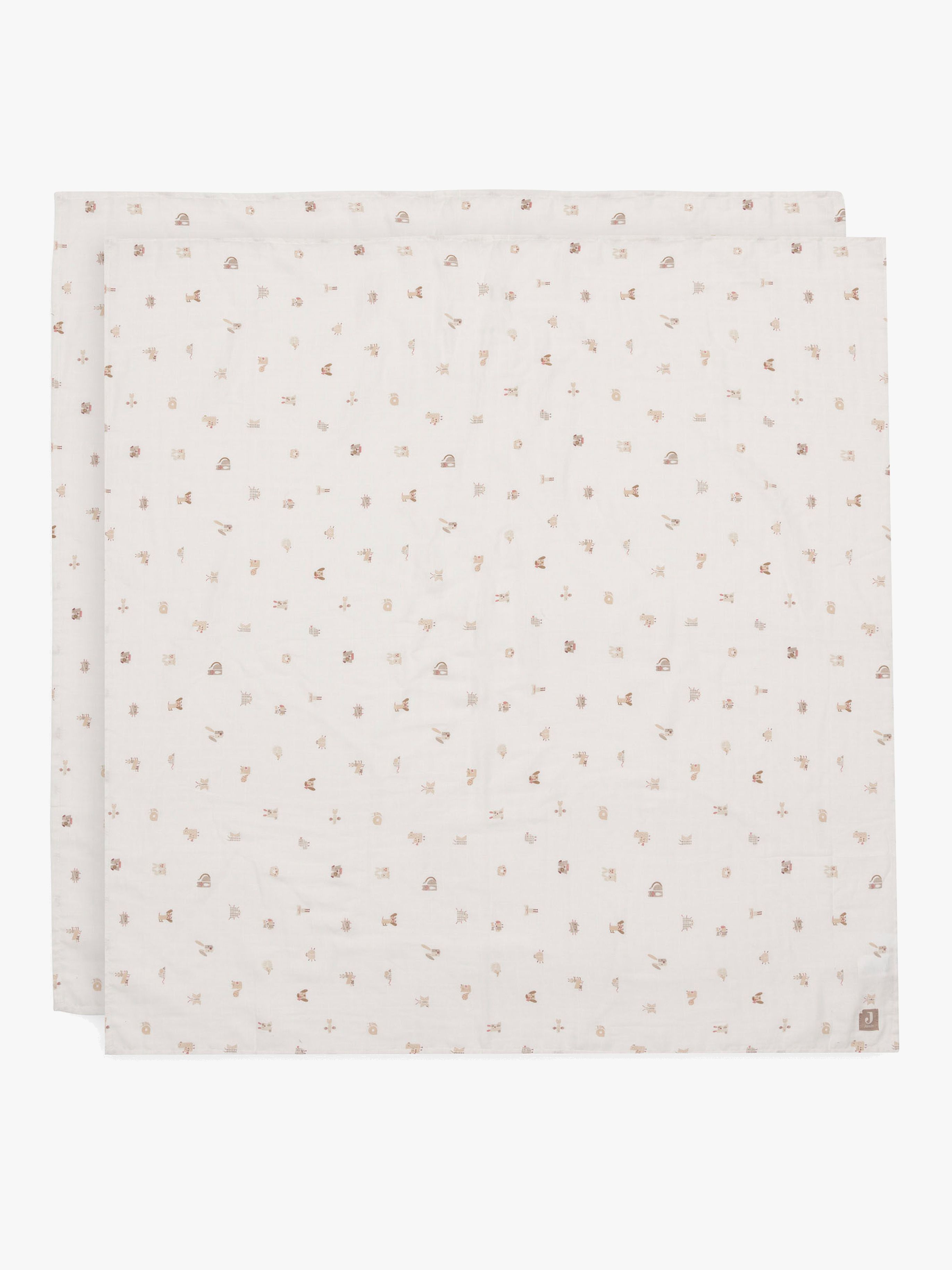 Jollein Muslinfilt 115×115 cm 2-Pack Animal Friends