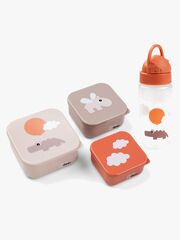 Done By Deer Happy Clouds SnackBox & Flaska, Powder/Papaya