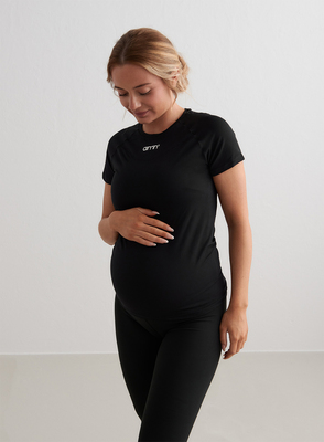 aim'n Soft Basic Maternity  Kortärmad Gravidtopp, Svart