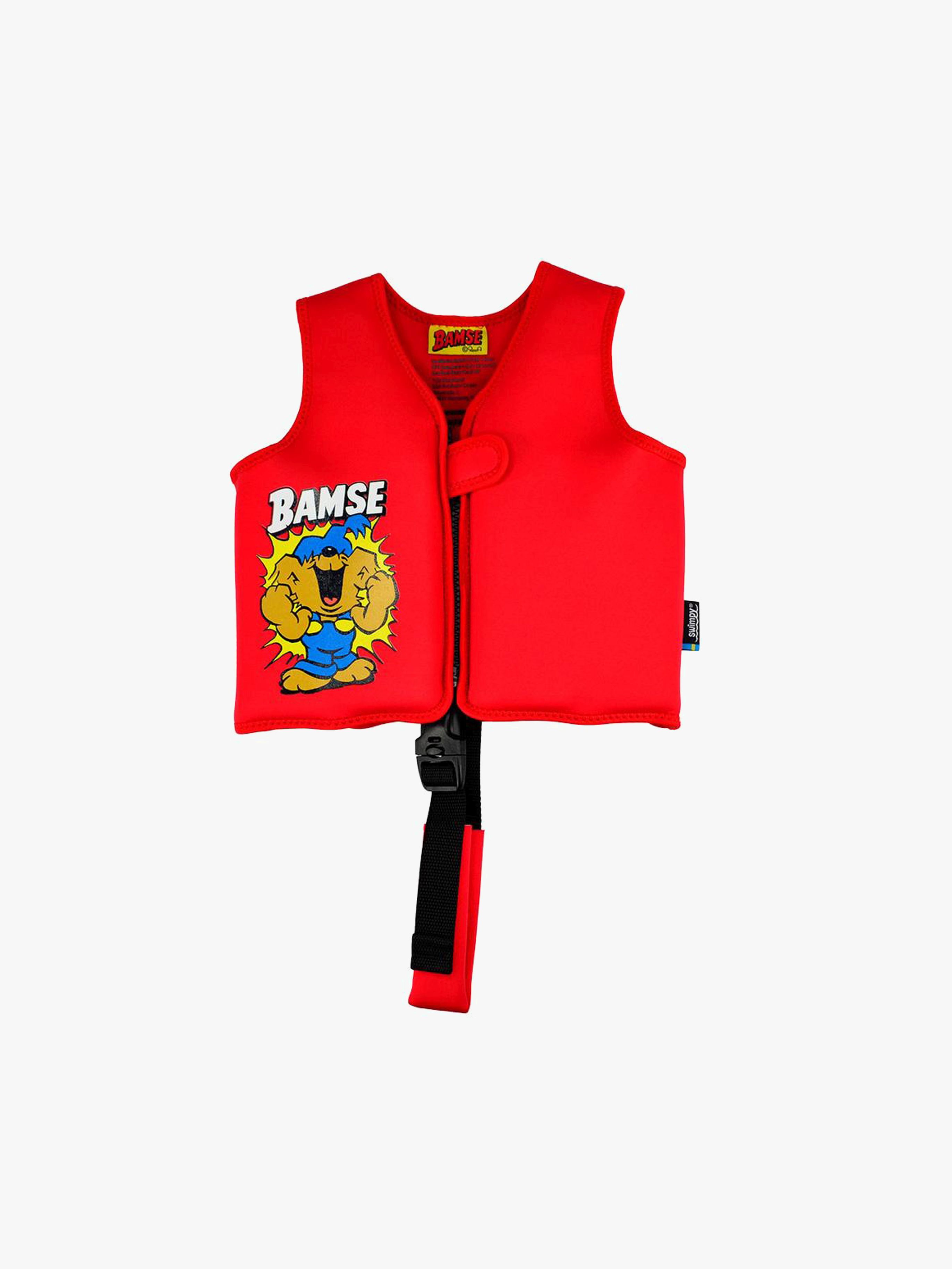 Swimpy Bamse Simväst Röd 3-6 år