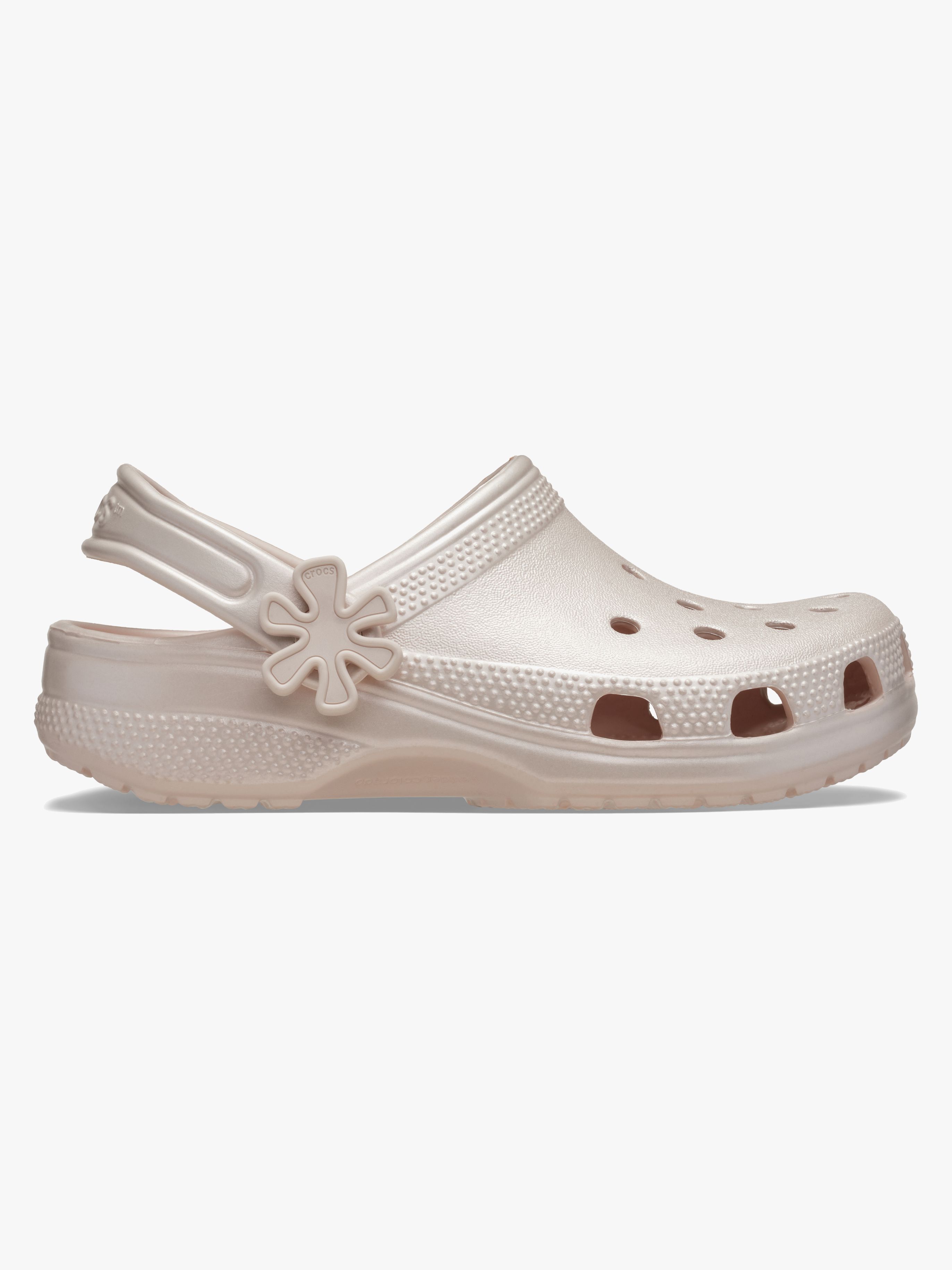 Crocs Classic Pearl Shine Tofflor, Quartz, 28-29