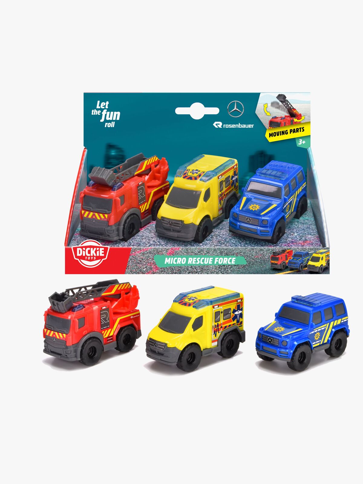 Dickie Toys Mini Räddningsfordon 3-Pack