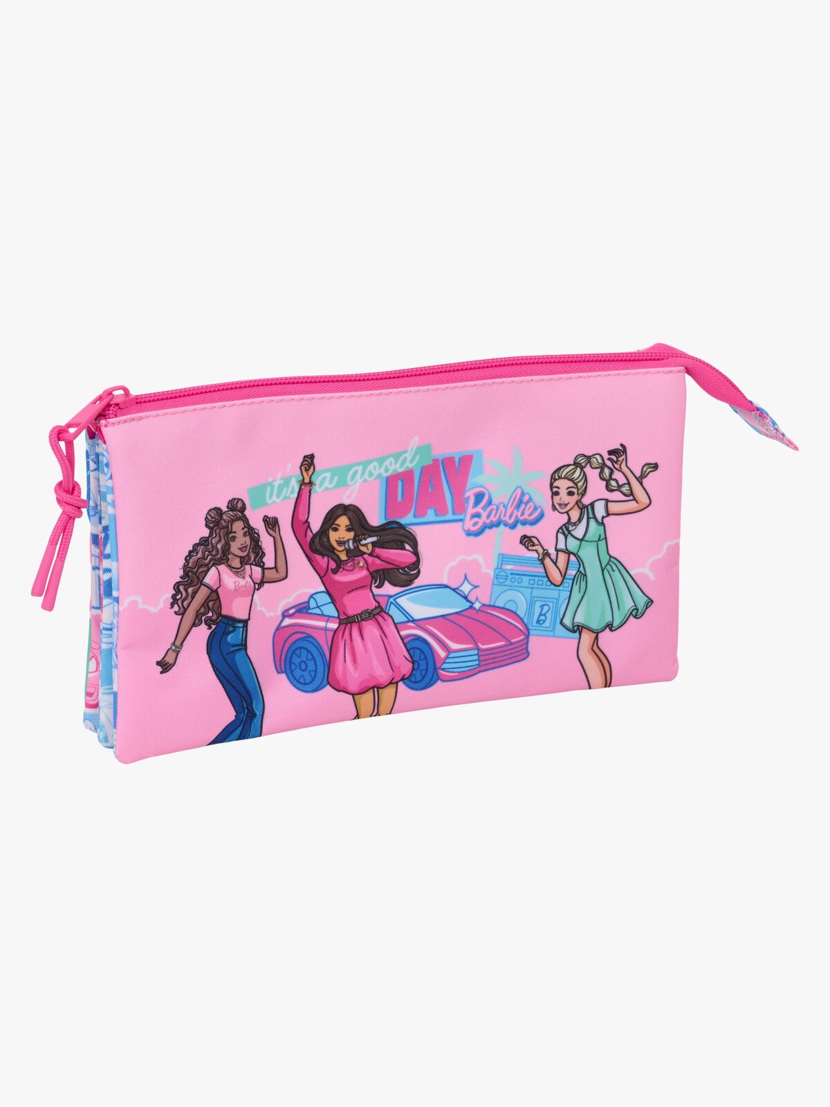Barbie Trippelpennfodral, Blå/Rosa