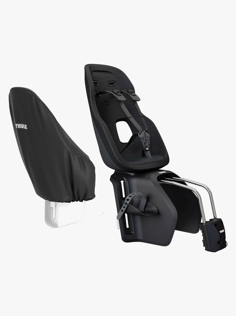 Thule Yepp Nexxt 2 Maxi Frame Mount Cykelsits inkl. Regnskydd, Midnight Black