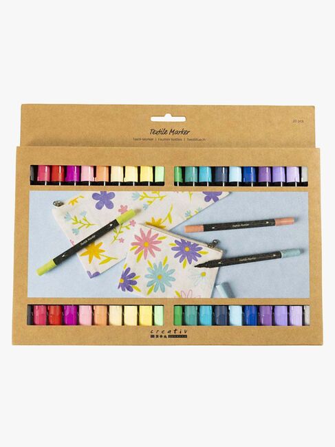 Creativ Company Textilpennor Kompletterande Färger 20 st