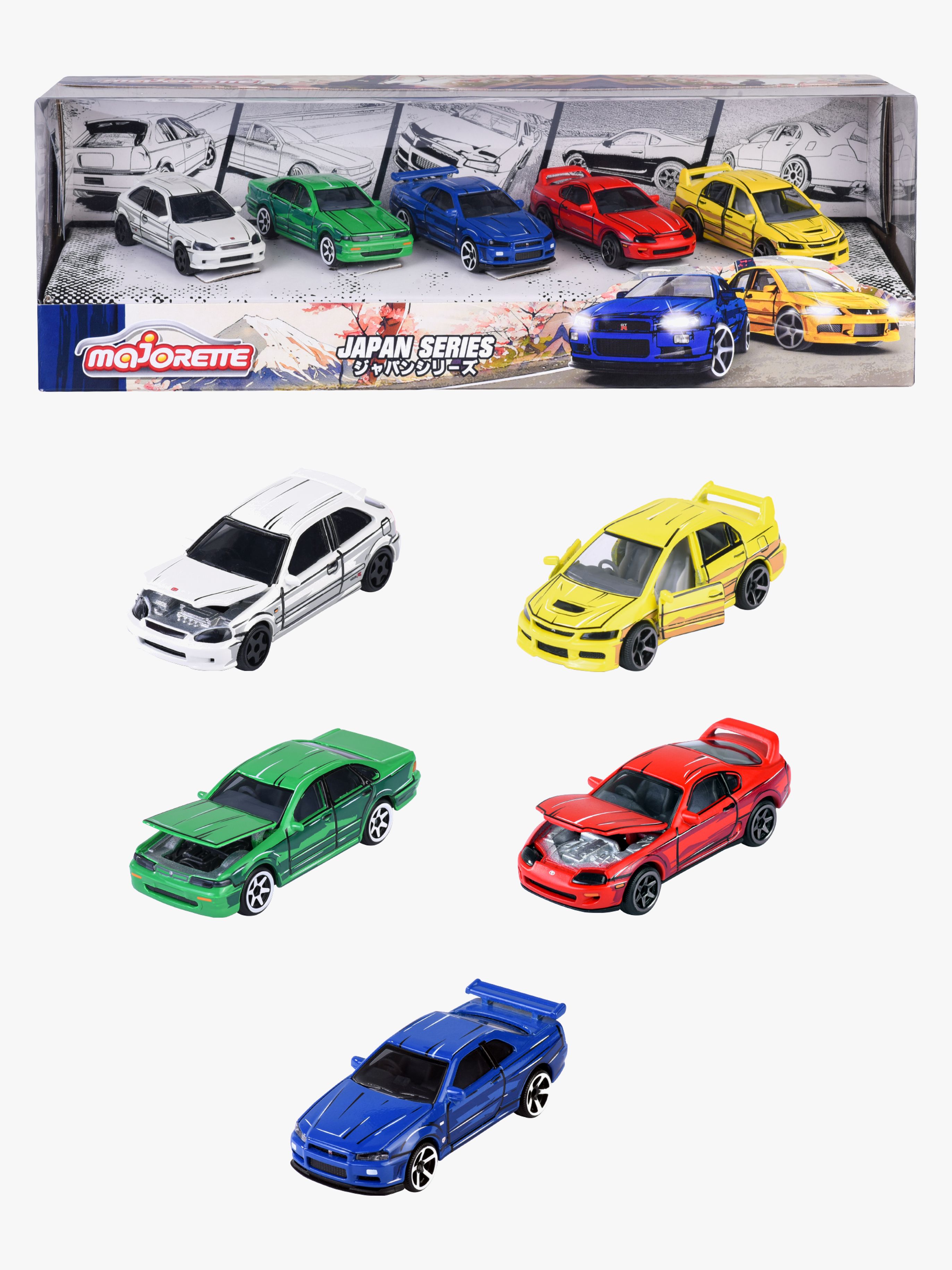 Majorette Japan Series Bilar Presentförpackning 5-Pack