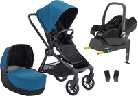 Baby Jogger City Sights Duovagn inkl. Maxi-Cosi CabrioFix i-Size Babyskydd & Bas, Deep Teal