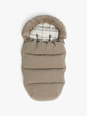 Beemoo Brisk Vinterkørepose, Taupe Corduroy/Checkered