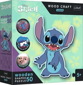 Trefl Wood Craft Junior Disney Stitch Pussel 50 Bitar