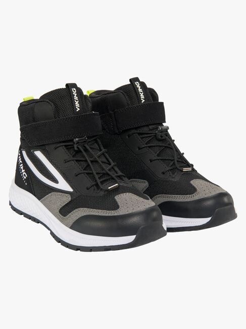 Viking Century Mid 1V SL WP Sneakers, Black/Lime