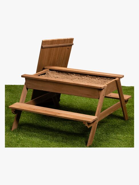 Woodlii Picknickbord med sandlådeöverdrag, Brun