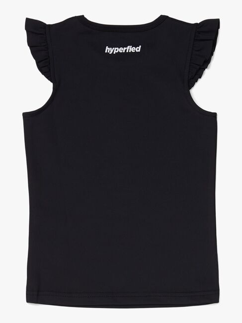 Hyperfied Frill Tank Top, Anthracite