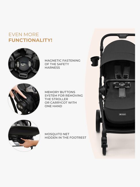 Kinderkraft YOXI 2-in-1 Duovagn, Moonlight Grey