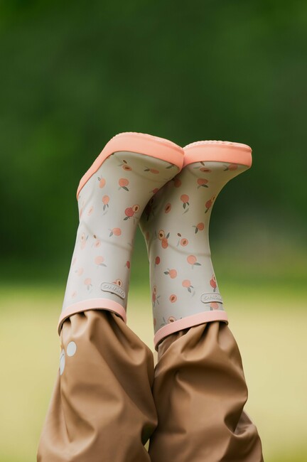 Viking x Kenza Print Gummistövlar, Apricot/Sand