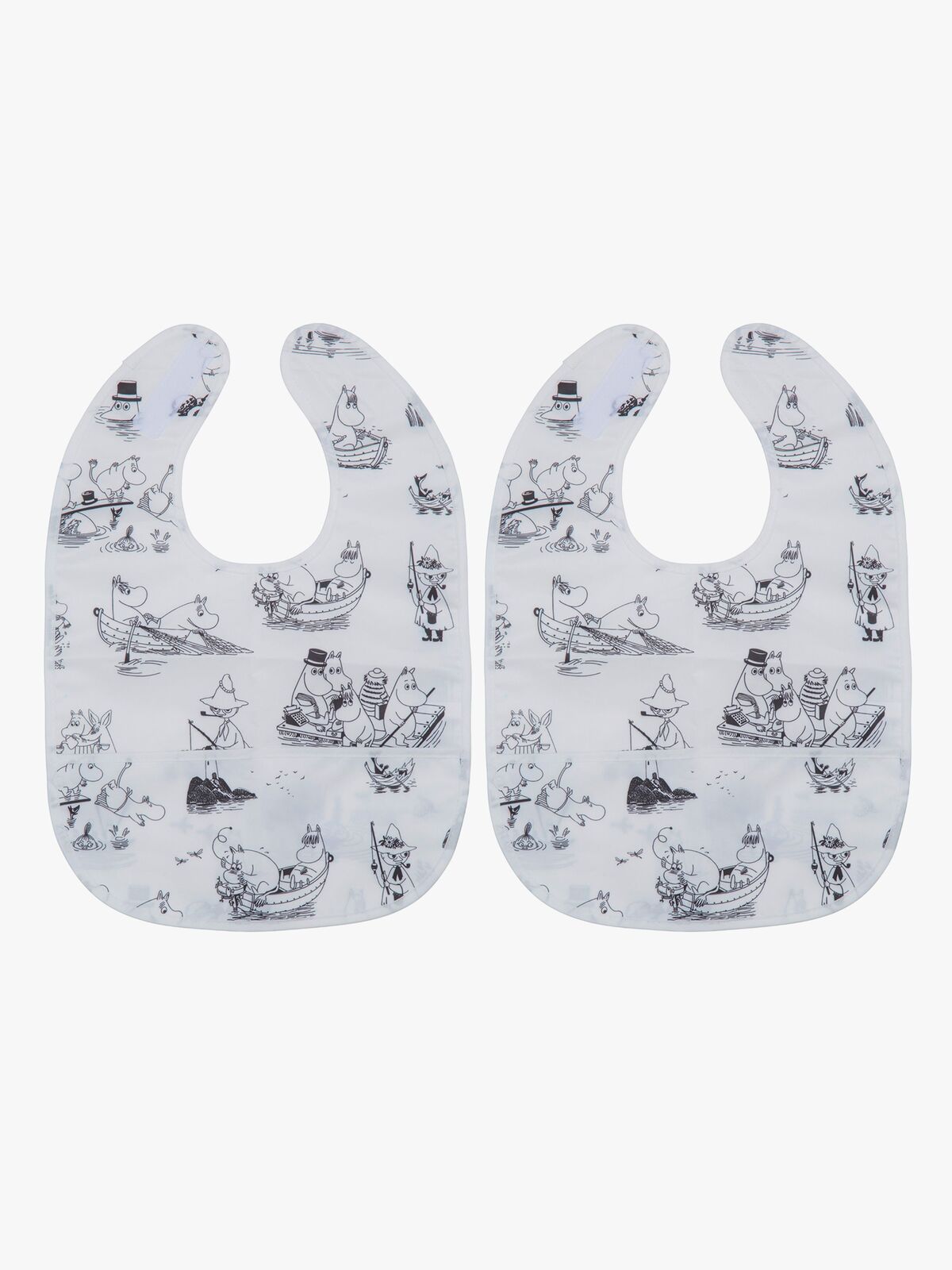 Mumin Haklapp 2-pack, Svart/Vit