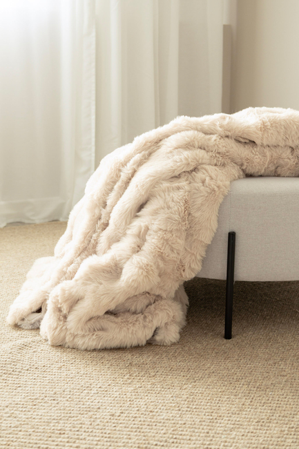 KMCarpets Bubble Pläd 130x170, Natur