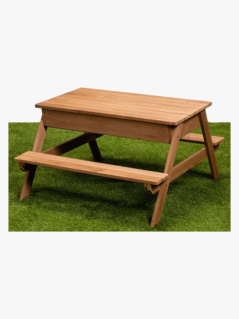 Woodlii Picknickbord med sandlådeöverdrag, Brun